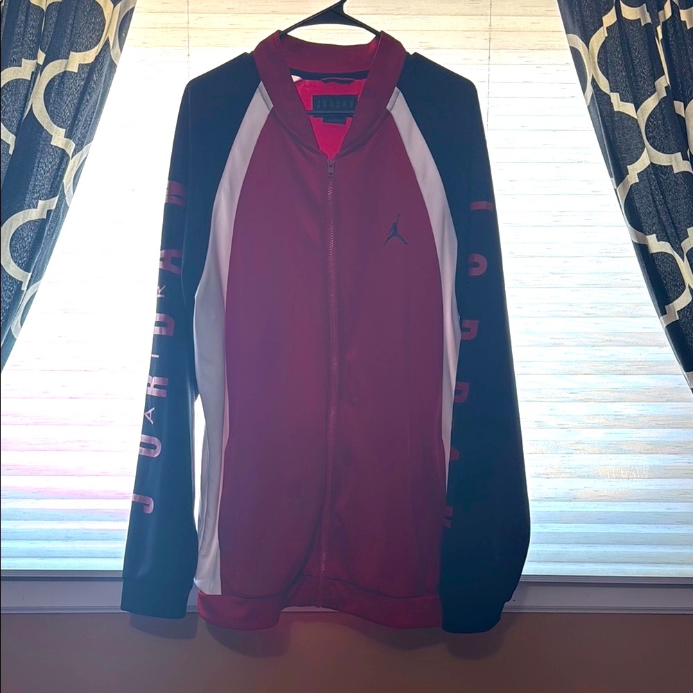 Jordan Red and Black Zip-Up Hoodie